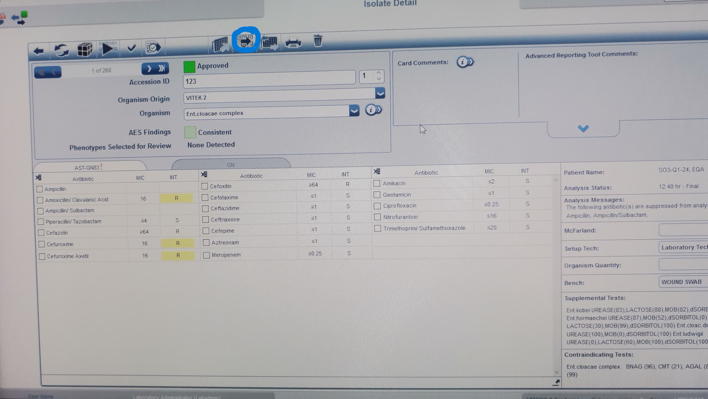 Export from VITEK 2