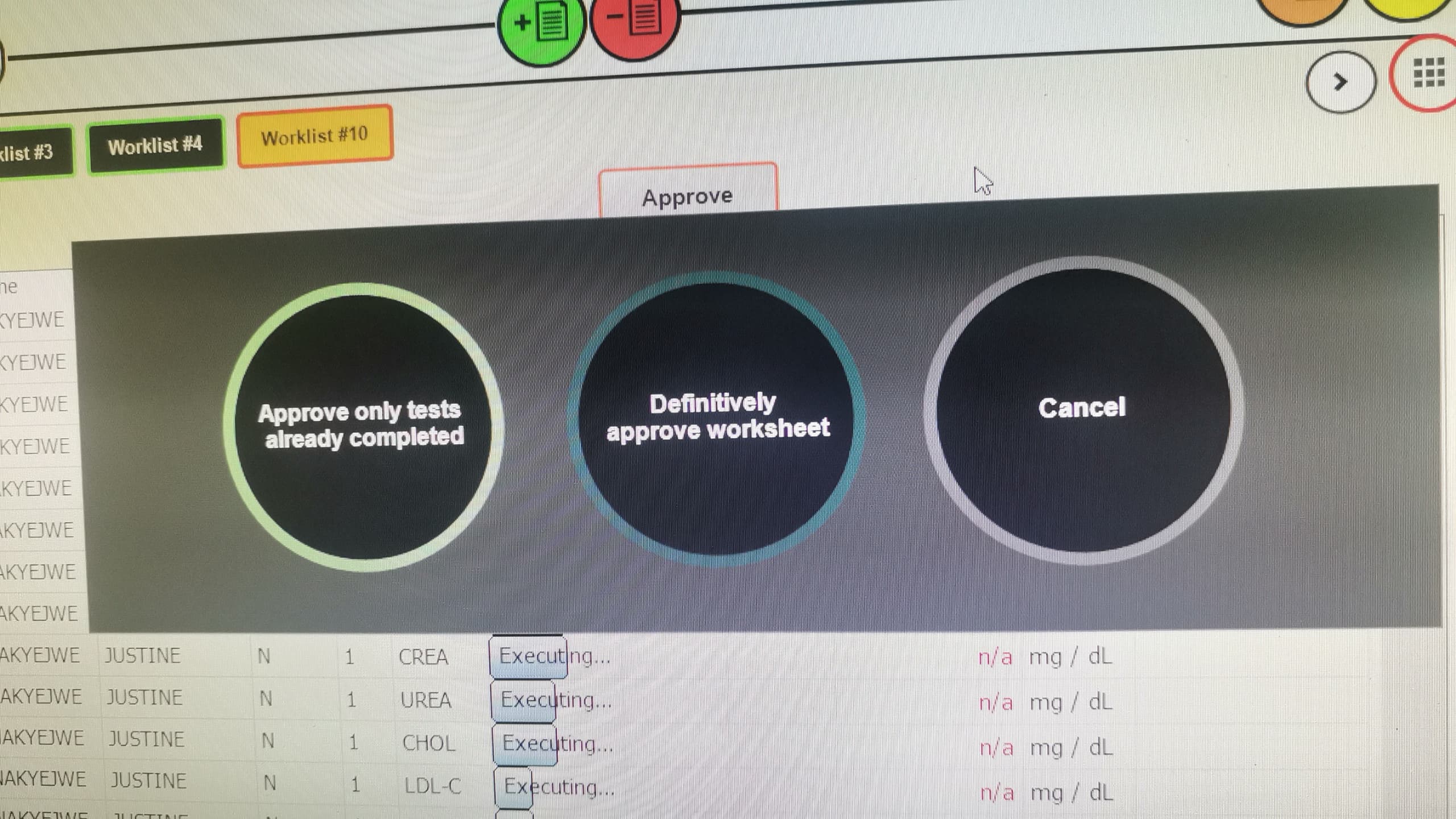 Approve Options Screenshot